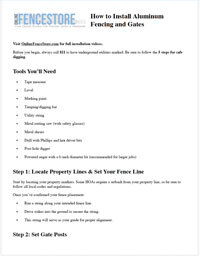 Aluminum Fence Installation Instruction