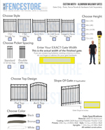 Custom Width Gate Form