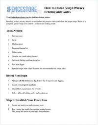 Vinyl Privacy Fence Installation